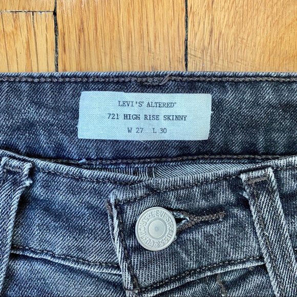 Levi's 721 Altered High Rise Skinny Jeans 27 - Picture 5 of 9